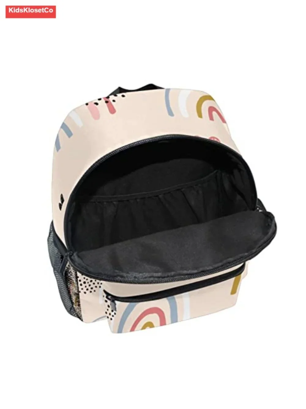 Boho Toddler Backpack with Rainbow Heart - Kindergarten Daypack 10x4x12 inches